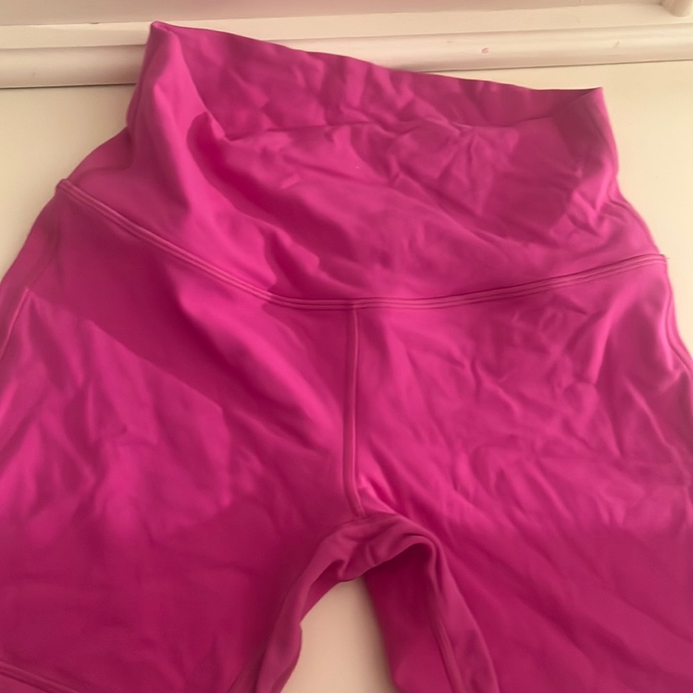 Lulu Lemon Align hot pink biker shorts